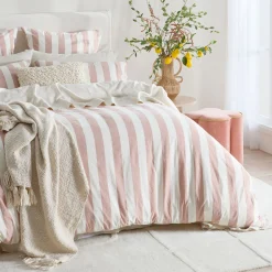Milah Clay Stripe Quilt Cover Set