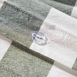 Milah Green Stripe Quilt Cover Set