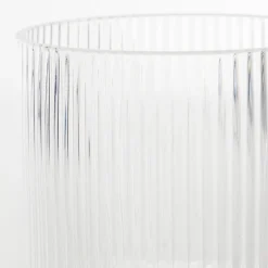 Mila Ribbed Clear Tumbler Glass Set of 4