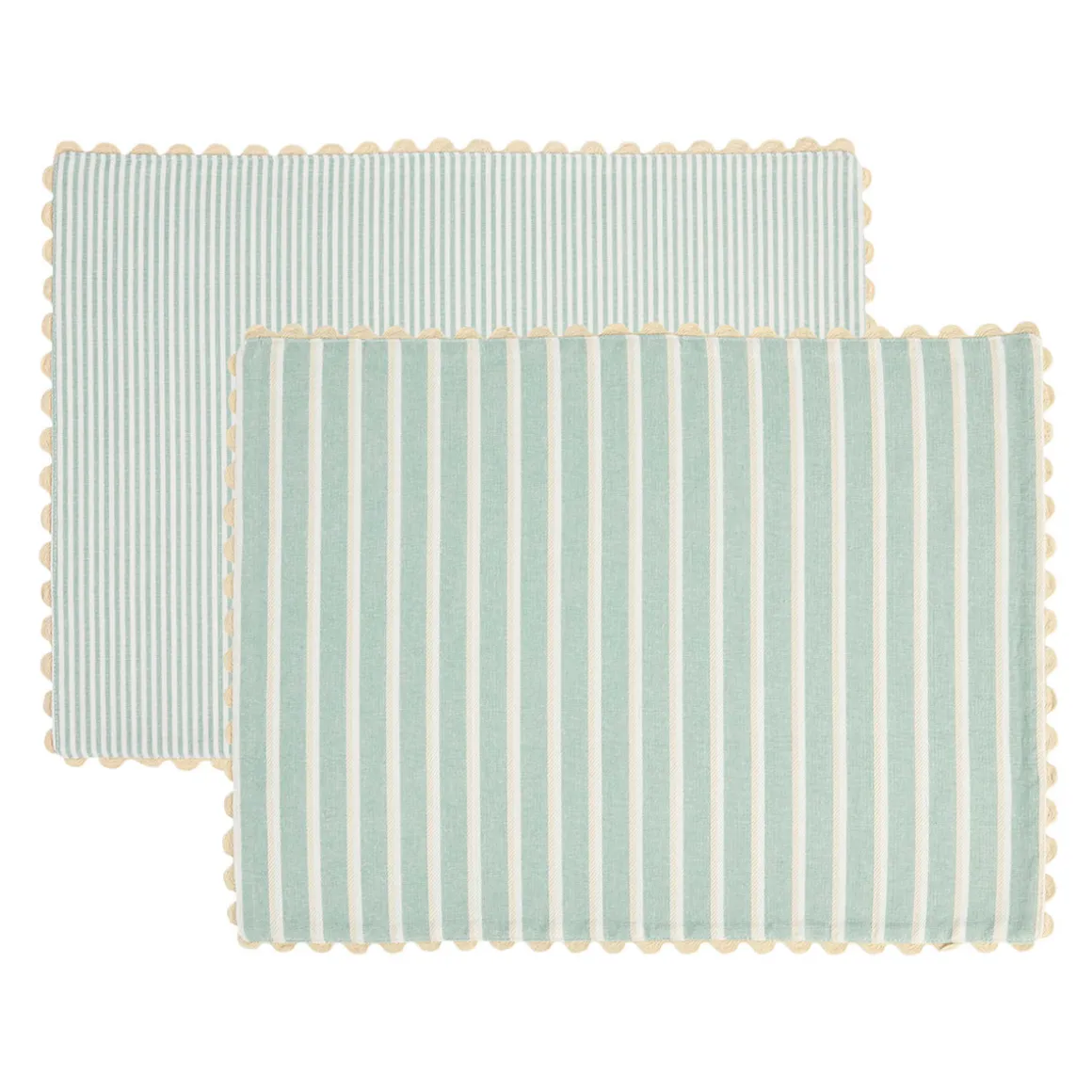 Millie Reversible Stripe Scallop Placemat