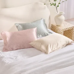Mulberry Silk Natural Striped Pillowcase