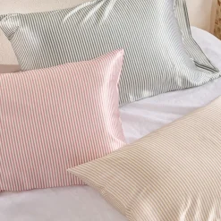 Mulberry Silk Natural Striped Pillowcase