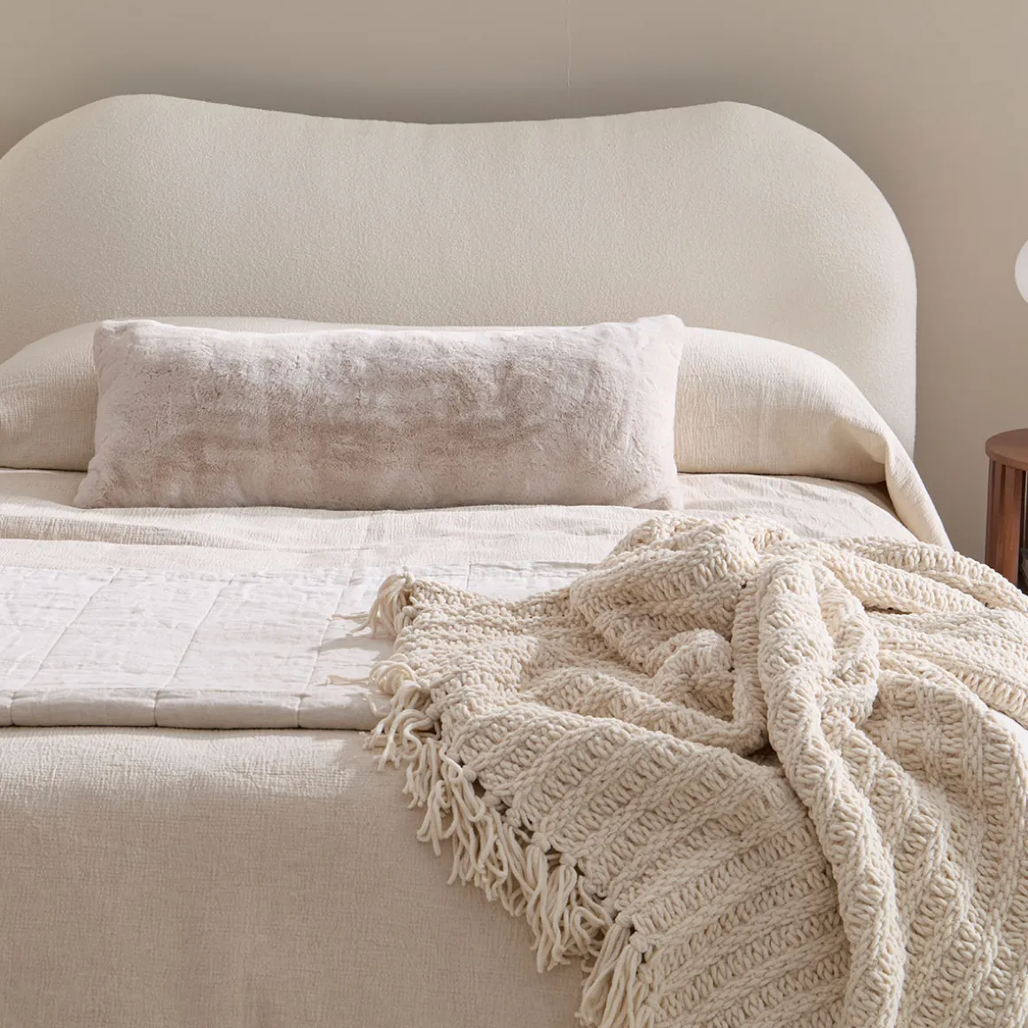 Nevada Faux Fur Large Oblong Cushion