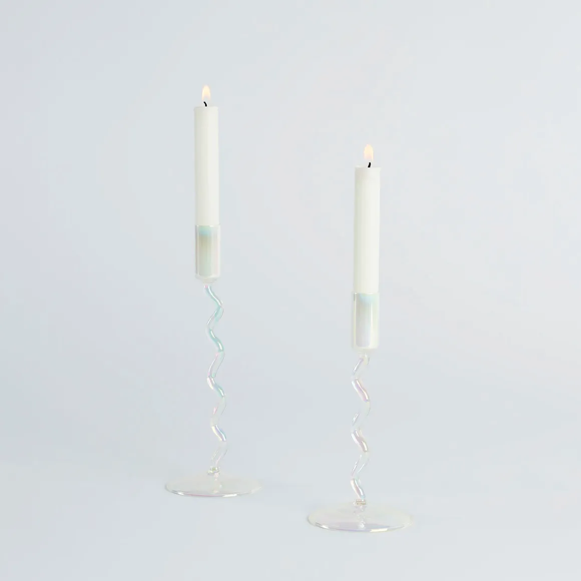 Opaline Candle Holder Set of 2