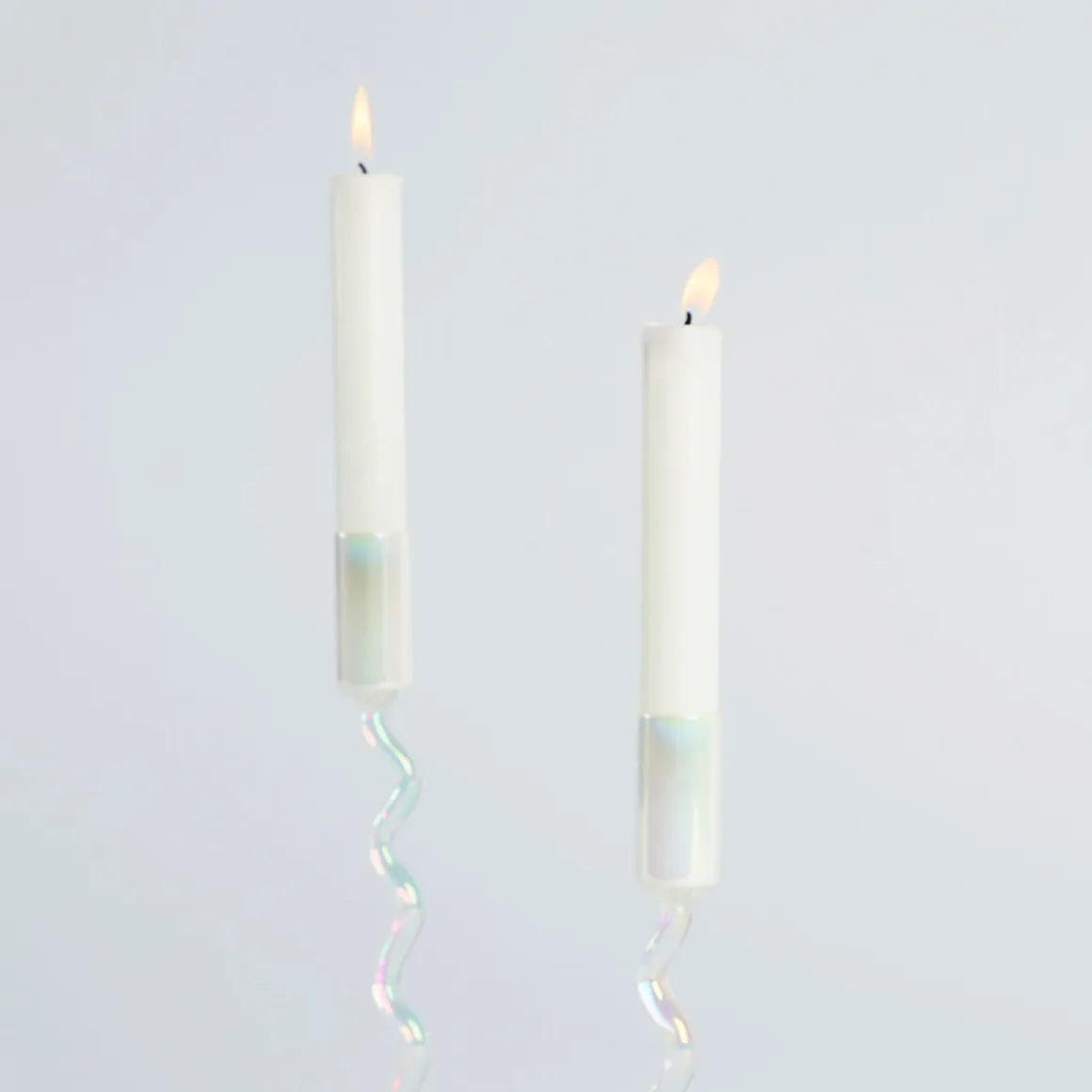Opaline Candle Holder Set of 2