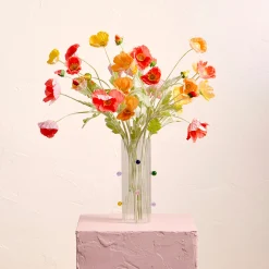 Orange Wild Poppy Artificial Flower Bouquet