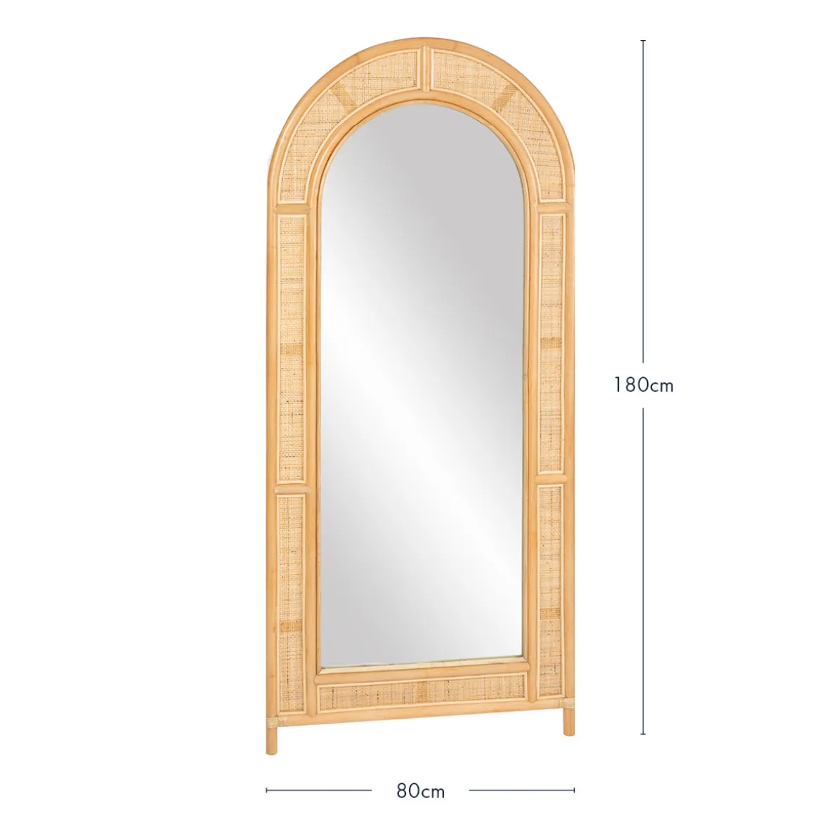 Otto Rattan Arch Floor Mirror