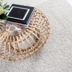 Pebbles Beige Large Wool Floor Rug