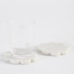 Petal Marble Coaster Set of 2