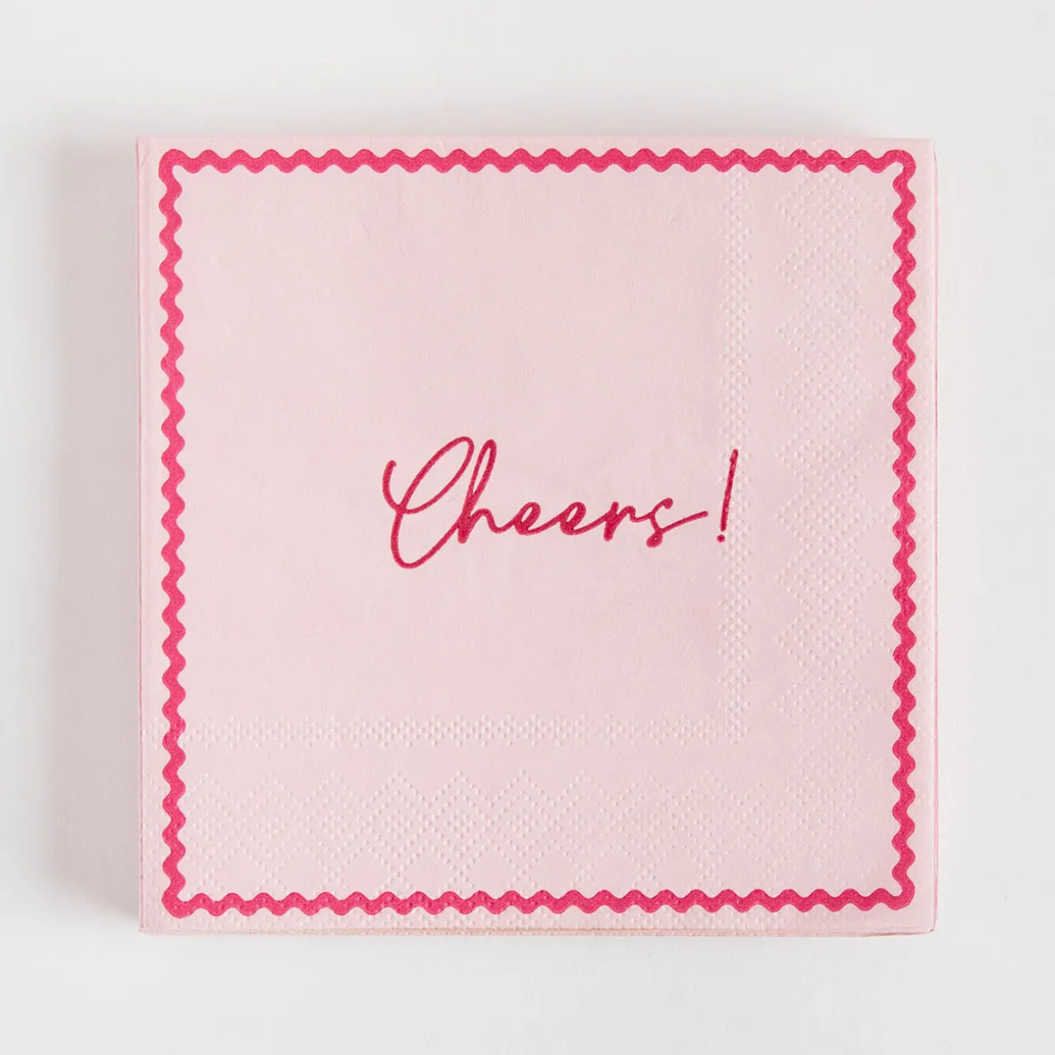Pink Cheers Cocktail Paper Napkin 20 Pack