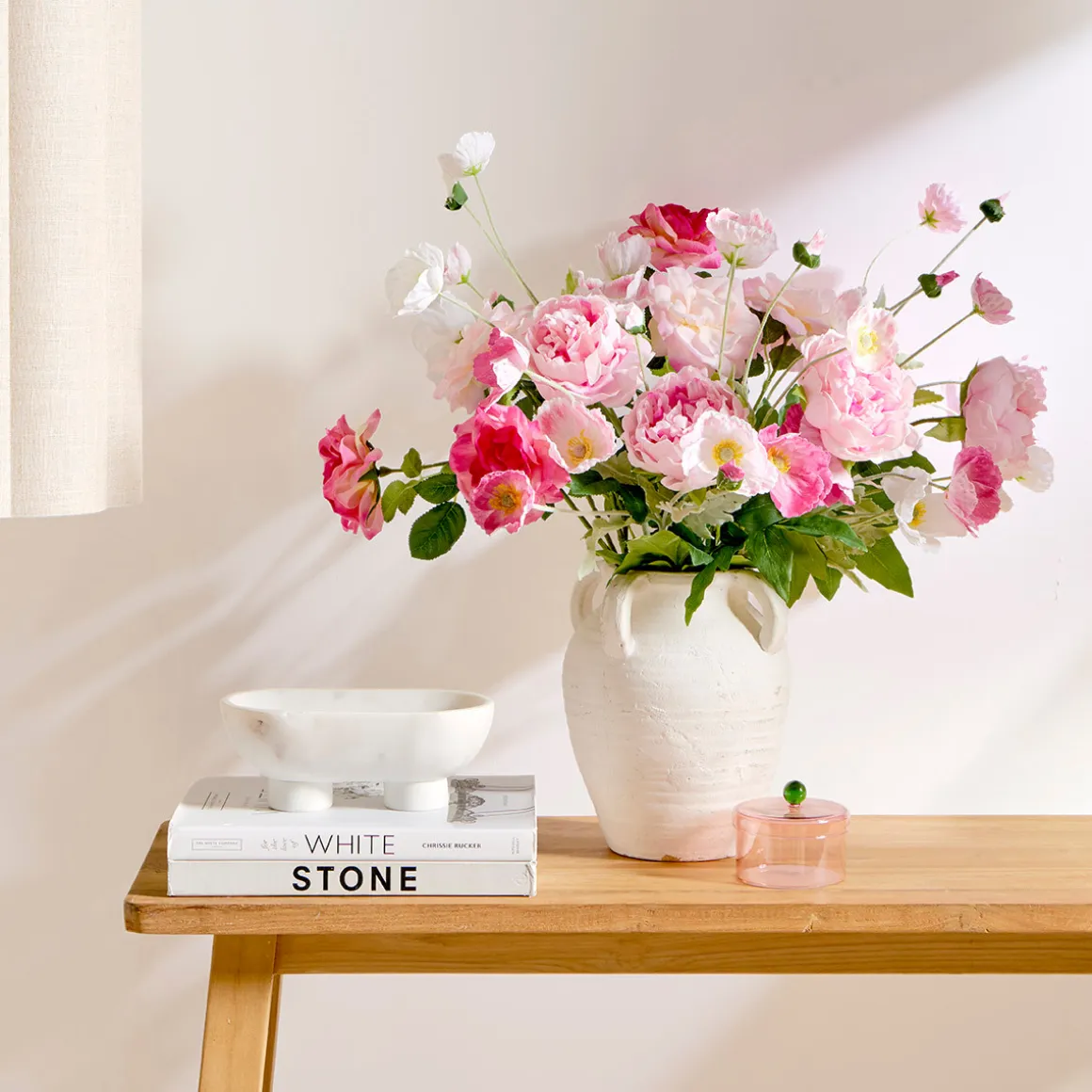 Pink Wild Poppy Artificial Flower Bouquet