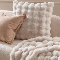 Prague Faux Fur Large Square Cushion