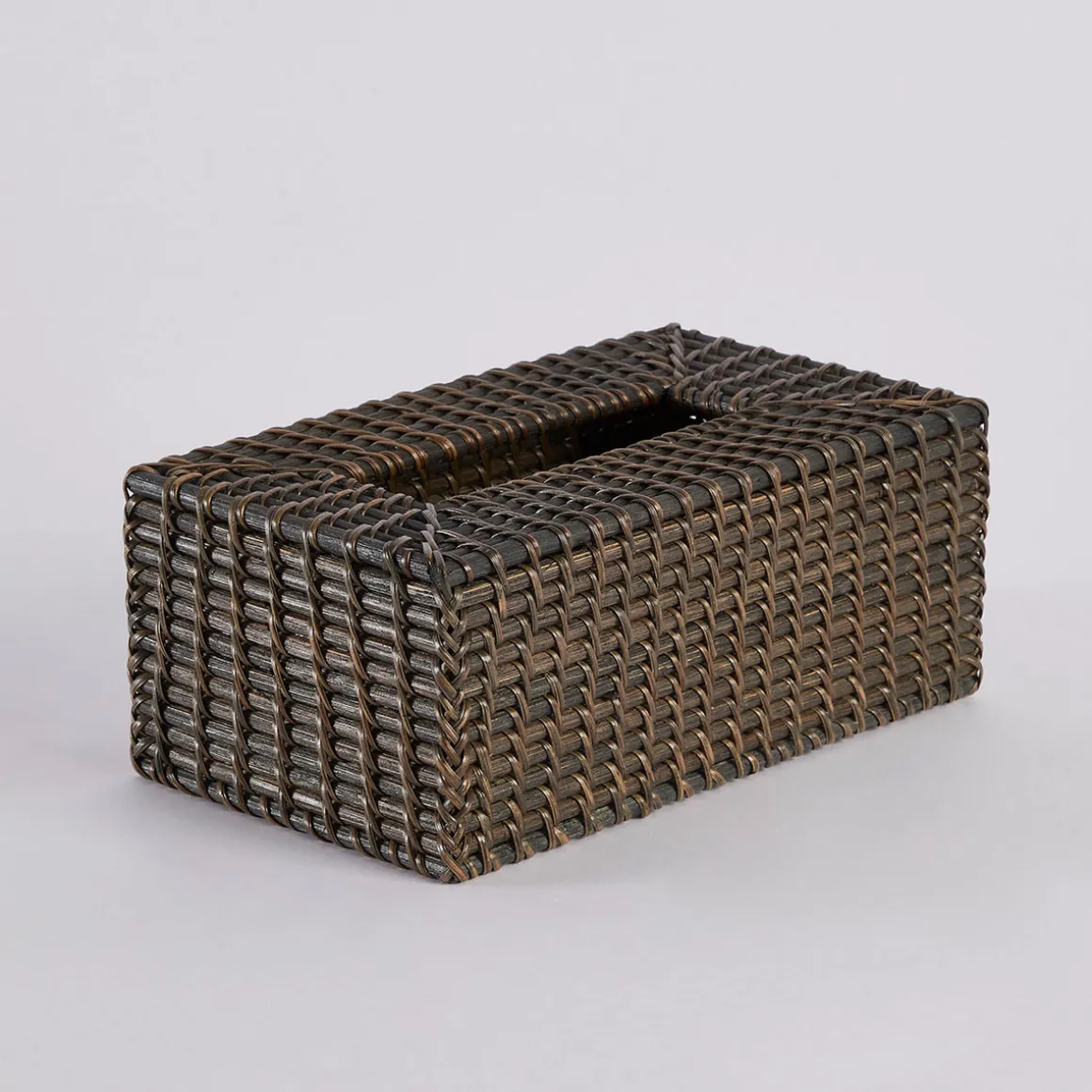 Rattan Black Wash Tissue Box Cover Range