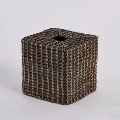 Rattan Black Wash Tissue Box Cover Range