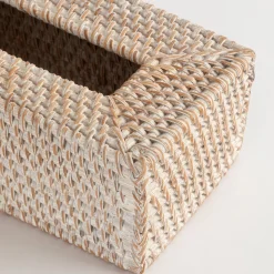 Rattan White Wash Tissue Box Cover Range