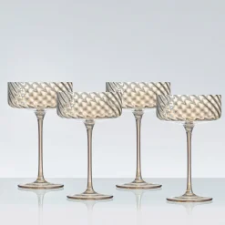 Raya Lustre Cocktail Coupe Glass Set of 4