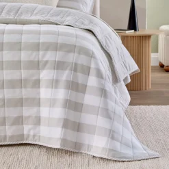 Reversible Cotton Flannelette Coverlet Set