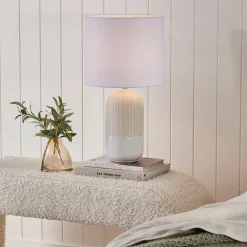 River White/Natural 54cm Table Lamp