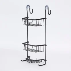 Rowan Black Over the Door Shower Caddy