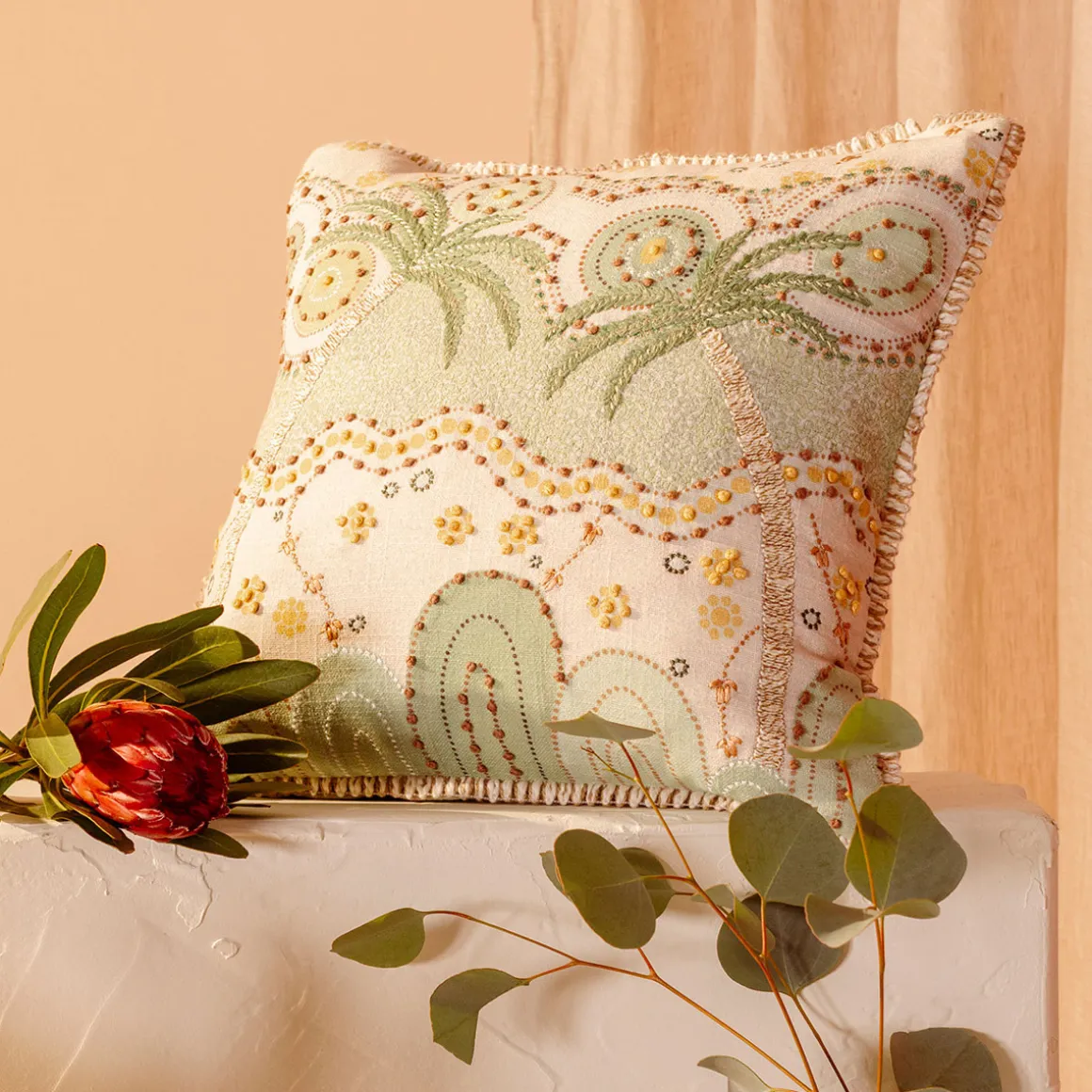 Sacred Stillness by Domica Hill Cushion