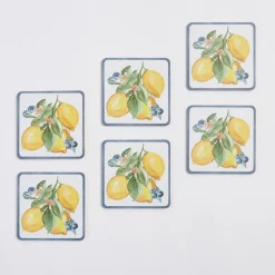 Sicily Lemons Cork Coaster Set of 6