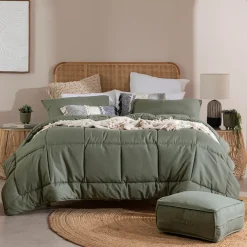 Snoozi Cube Green Microfibre Comforter Set