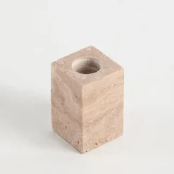Tarra Travertine Candle Holder