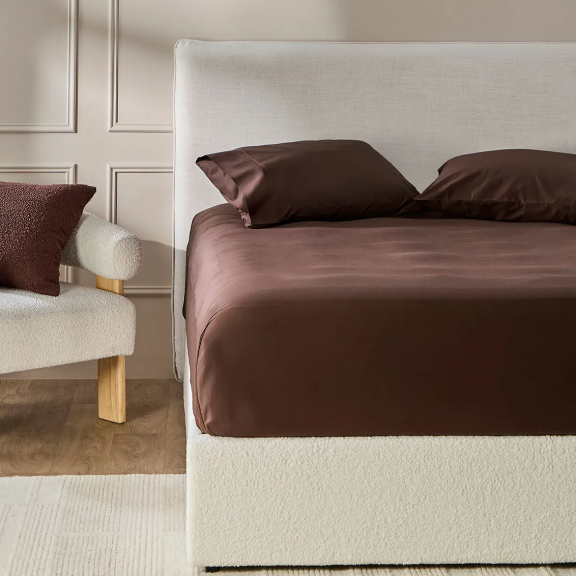 300TC Cotton Fitted Sheet Set