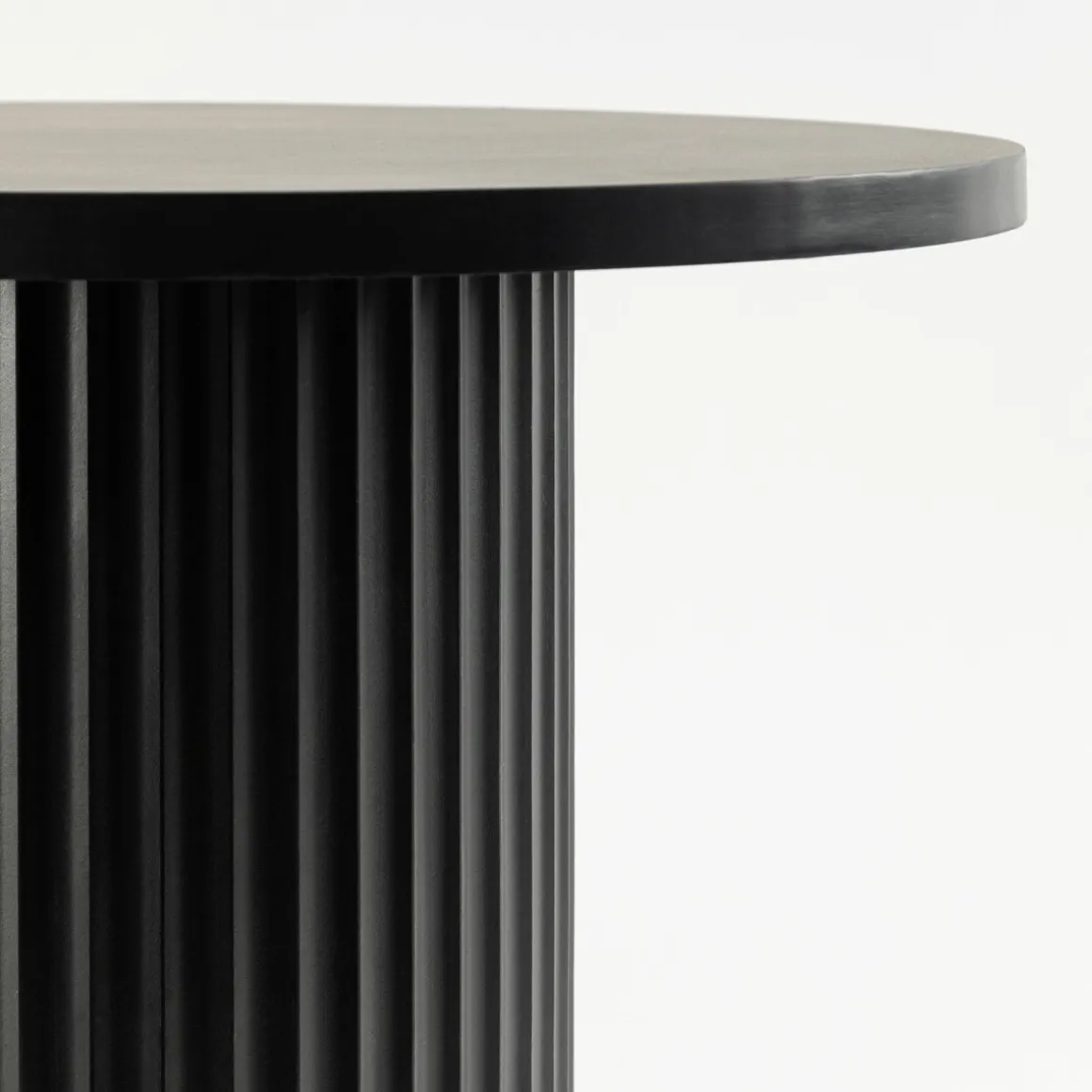 Tully Black Fluted Side Table