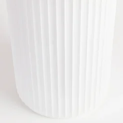 Tully White Fluted Side Table