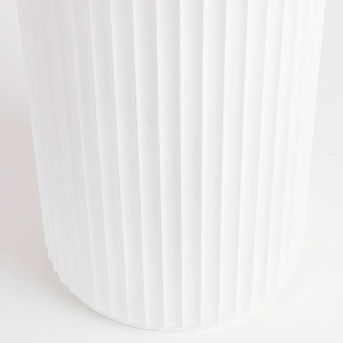 Tully White Fluted Side Table