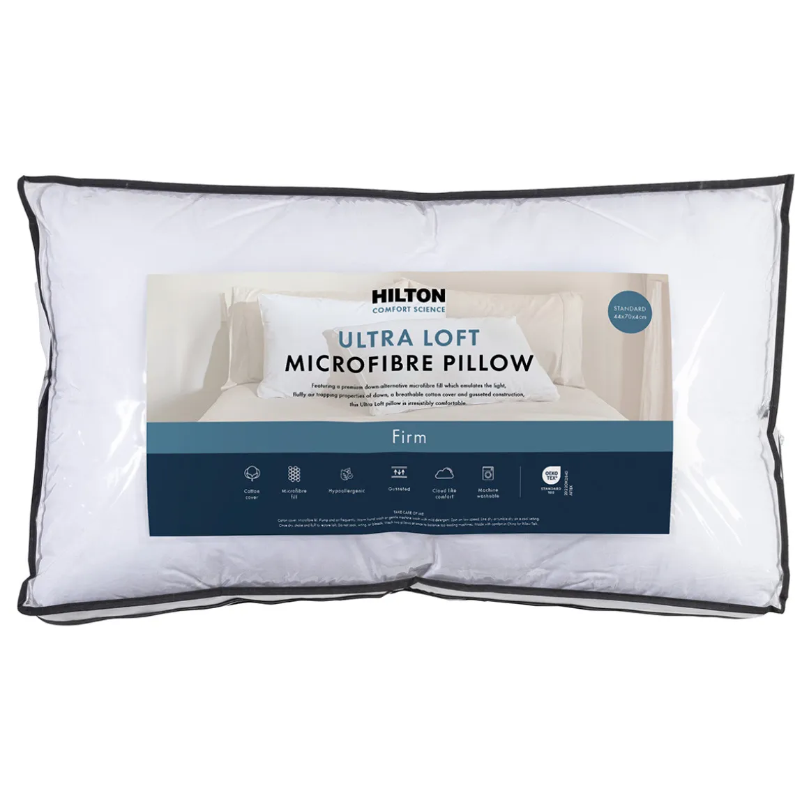 Ultra Loft Firm Gusseted Microfibre Pillow