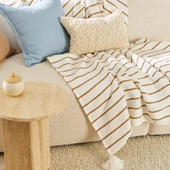 Vale Stripe Chenille Extra large Throw
