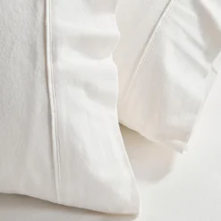 Vanilla Cotton Flannelette Pillowcase Pair