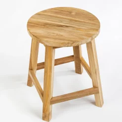 Ward Recycled Teak Round Stool