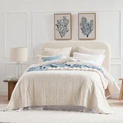 Washed Linen Coverlet Set