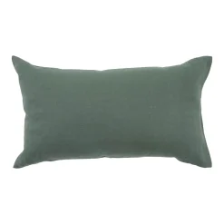 Washed Linen Dark Green King Pillowcase Pair