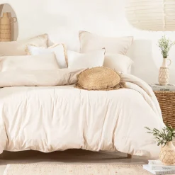 Washed Linen Look Natural European Pillowcase