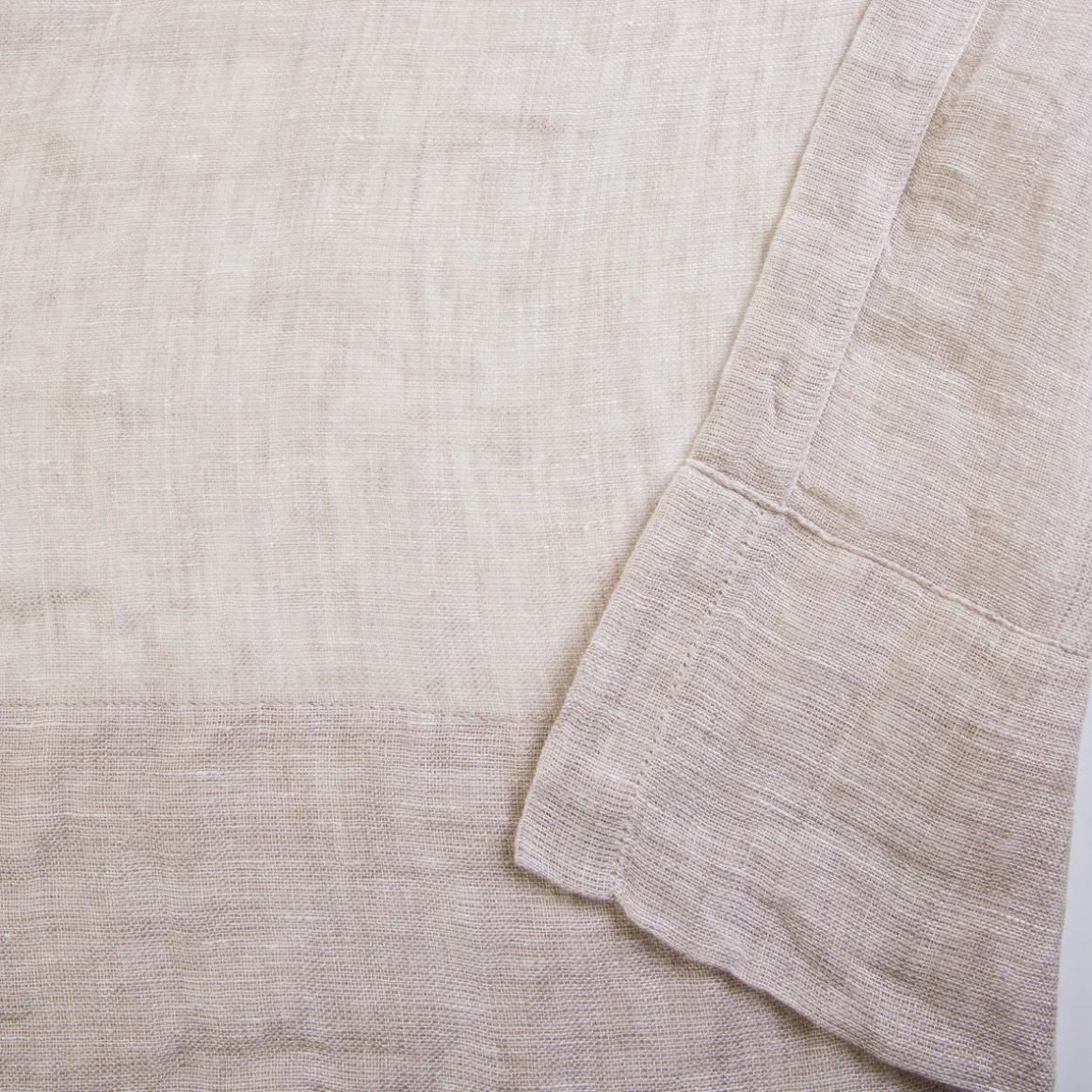 Washed Linen Natural Sheer Curtain Set of 2