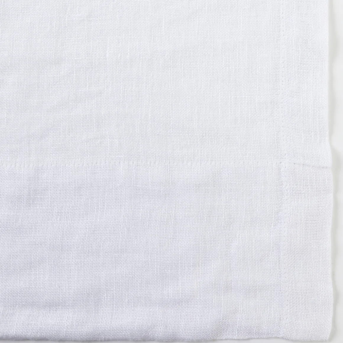 Washed Linen White Sheer Curtain Pair 180 x 250cm