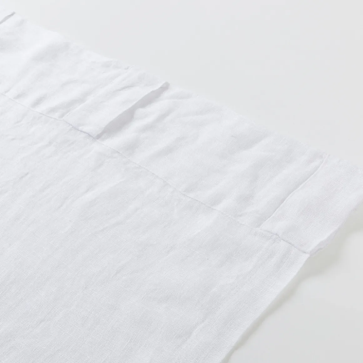 Washed Linen White Sheer Curtain Set of 2