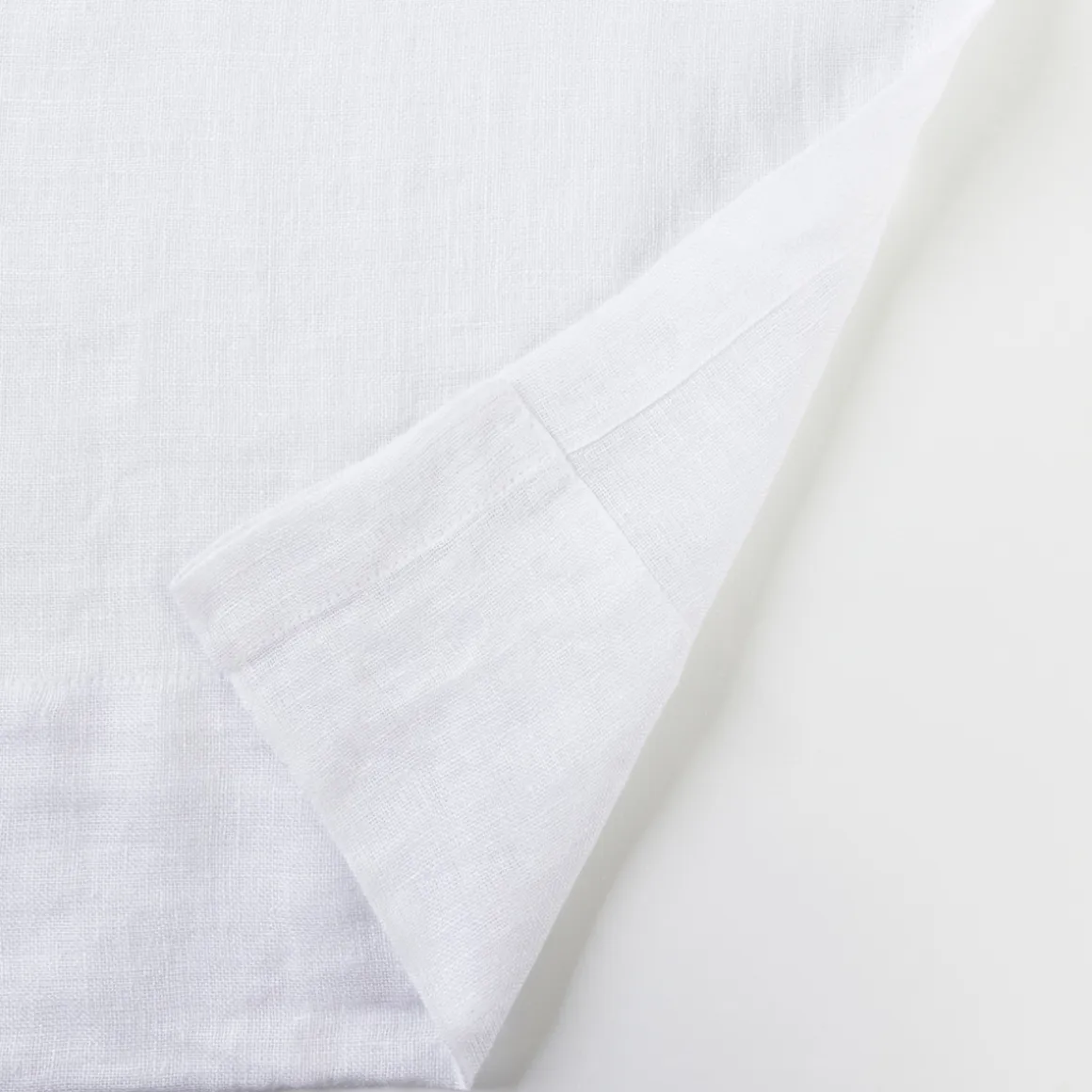 Washed Linen White Sheer Curtain Set of 2