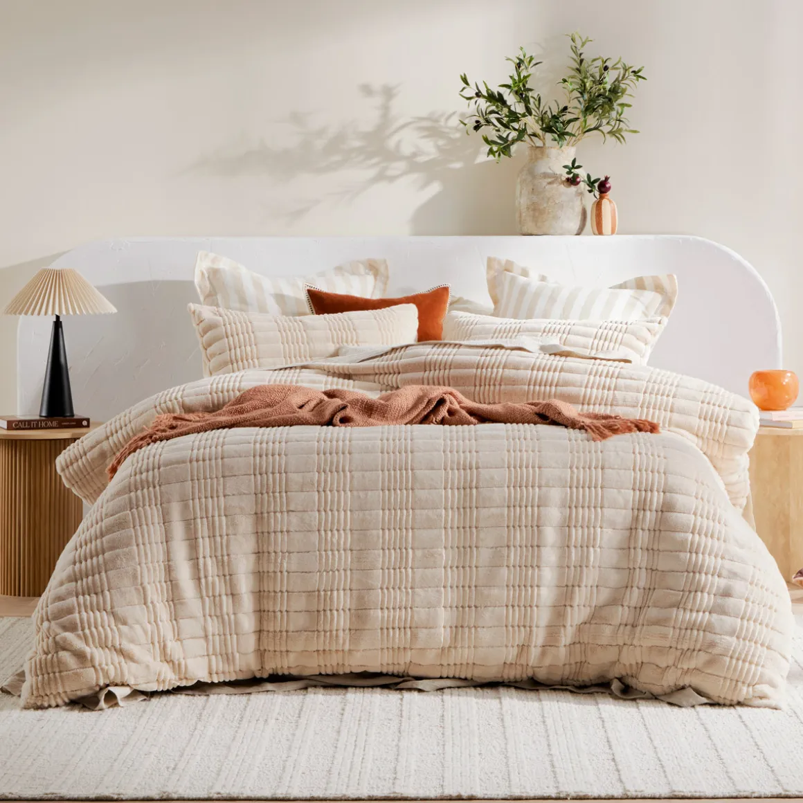 Winston Faux Fur Quilt Cover Set